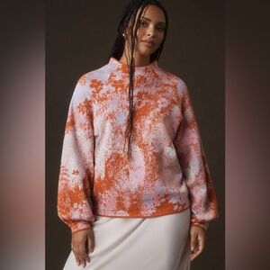 Anthropologie The Beatriz Mock-Neck Sweater: Lurex Edition XL